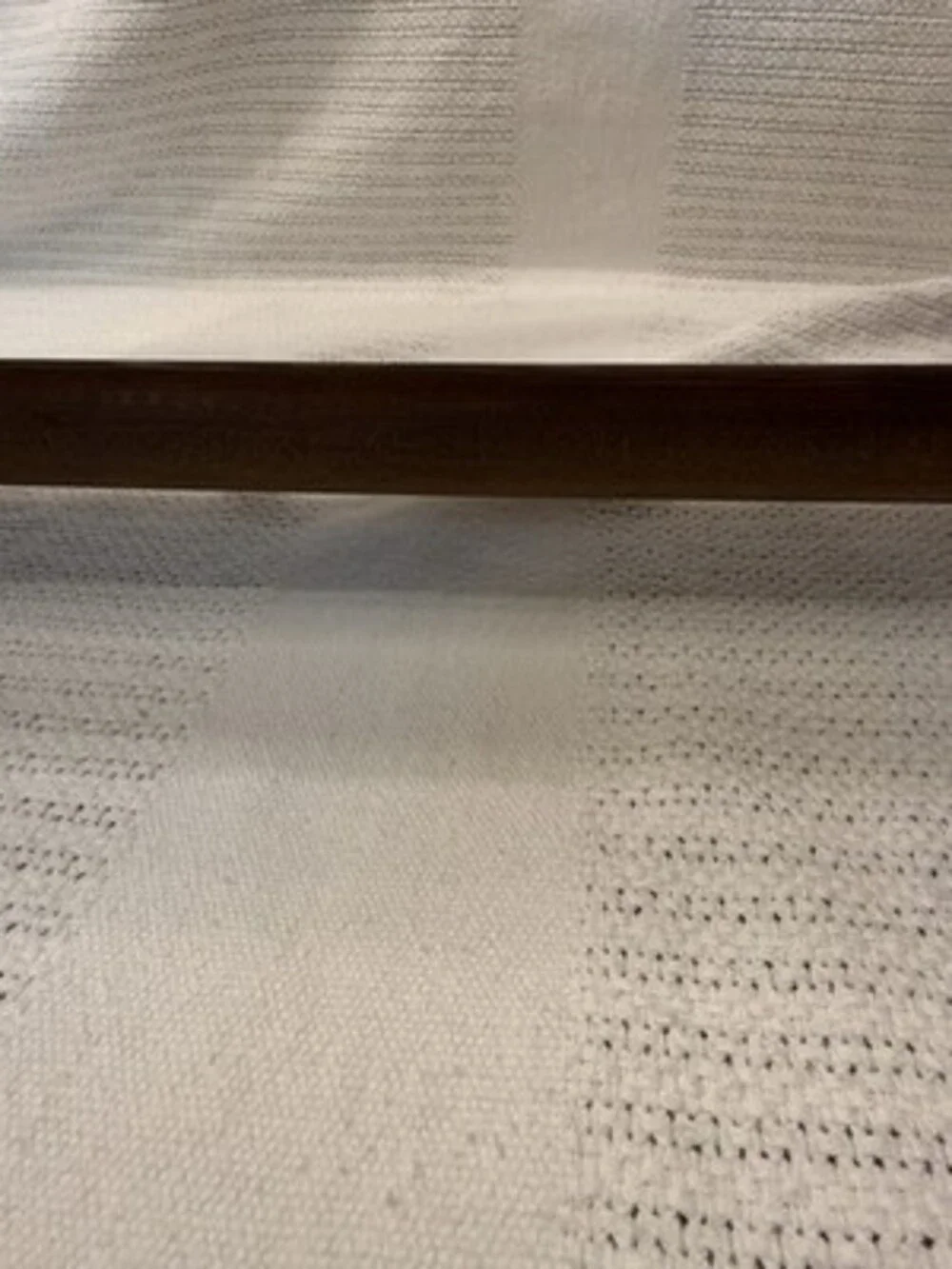 Vtg Solid Wood Wall Shelf Quilt Rack Hanging Bar  37.5” Heart Cutout Cottagecore